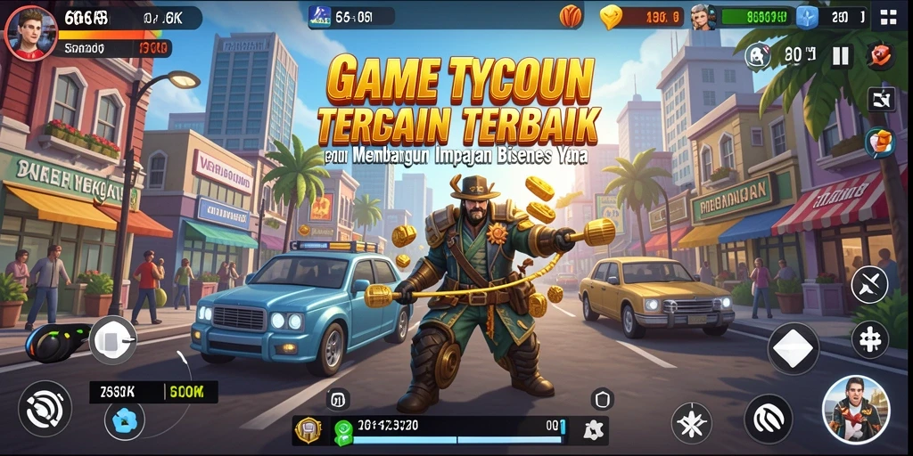 Tampilan menarik gameplay 66K dalam membangun bisnis.