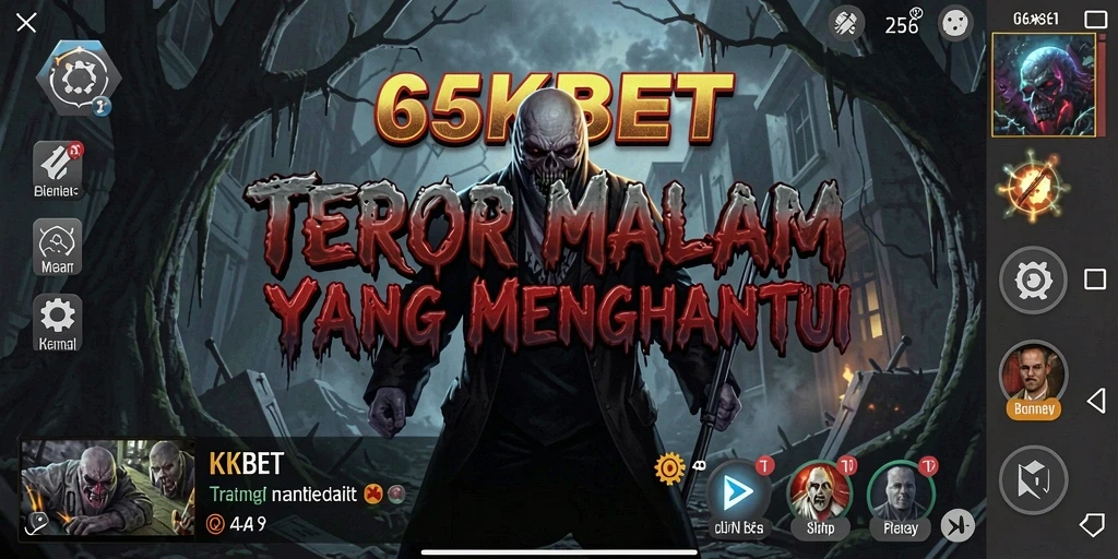 Screenshot gameplay 66KBET menampilkan suasana menyeramkan dan mencekam.
