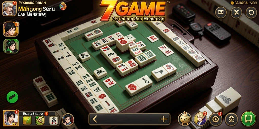 Gameplay Mahjong 7GAME yang menantang dan seru.
