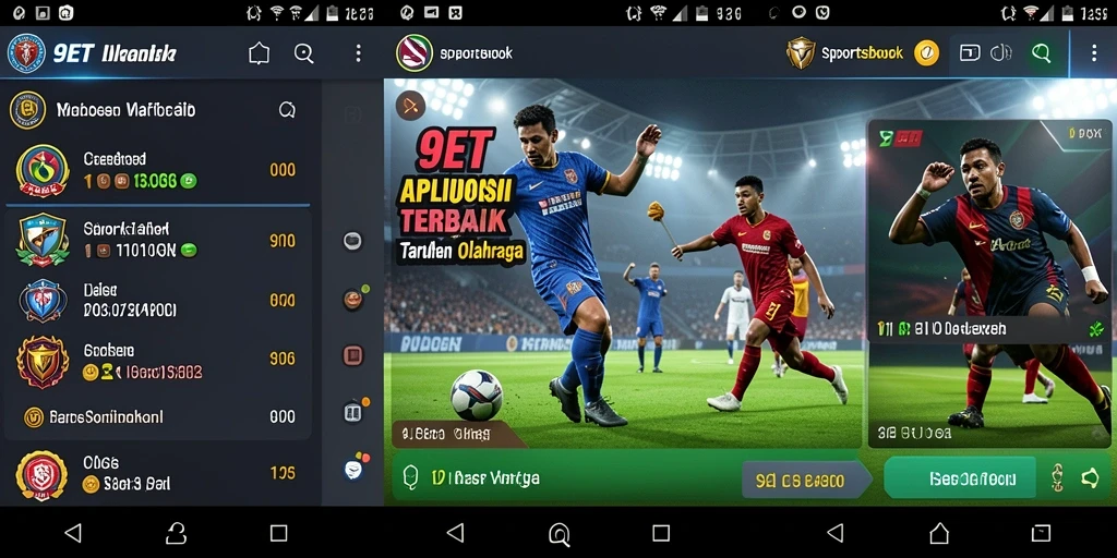 Screenshot utama 9ET menunjukkan antarmuka taruhan yang menarik dan informatif.