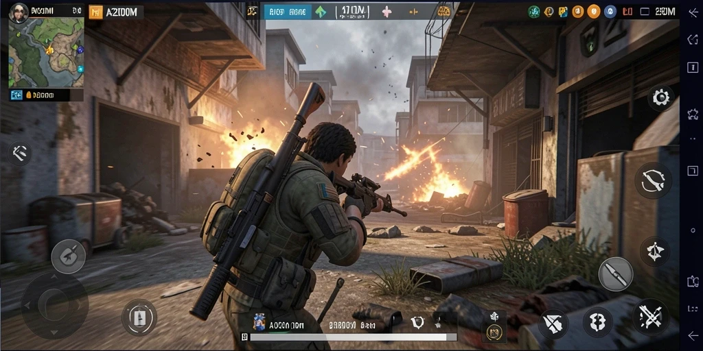 Gameplay A200M menampilkan aksi mendebarkan dalam pertempuran TPS.