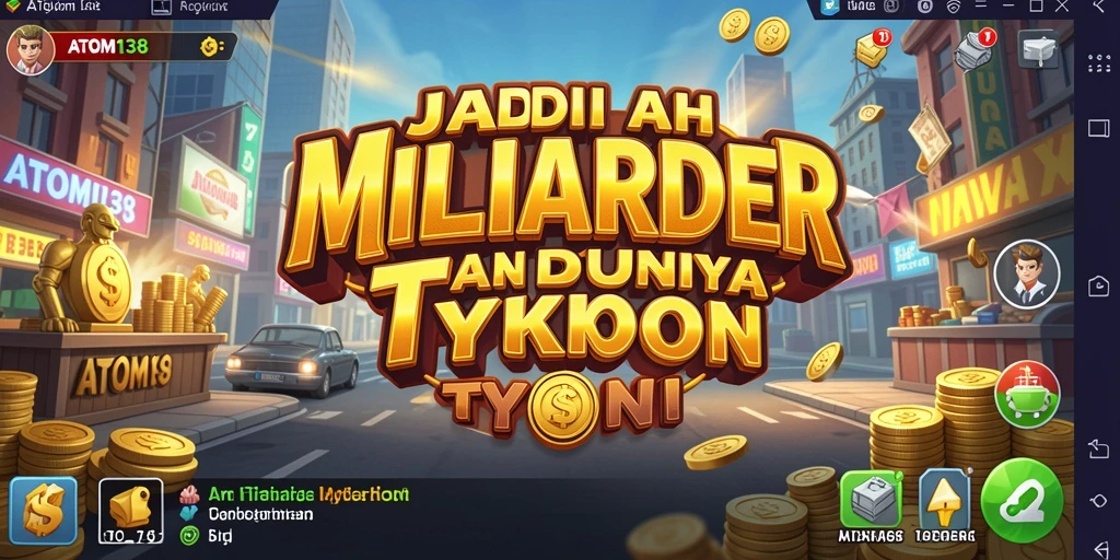 Tangkapan layar gameplay ATOM138 menunjukkan keseruan mengelola bisnis.