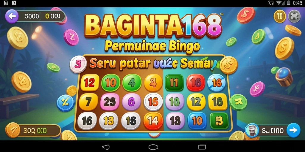 Tampilan gameplay seru di BAGINTA168 dengan suasana Bingo yang interaktif.