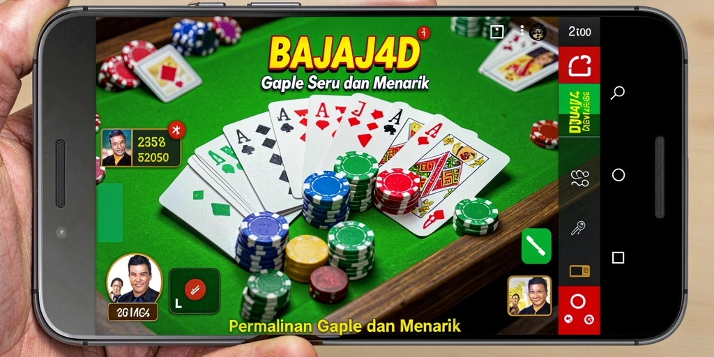 Tampilan gameplay seru dalam permainan Gaple BAJAJ4D.