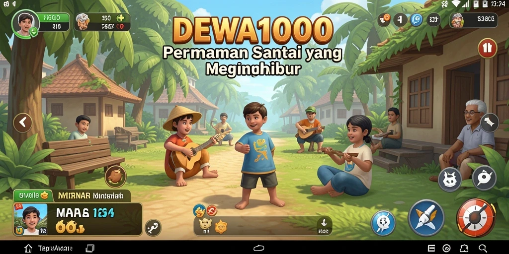 Tampilan gameplay DEWA1000 yang menarik dan cerah.