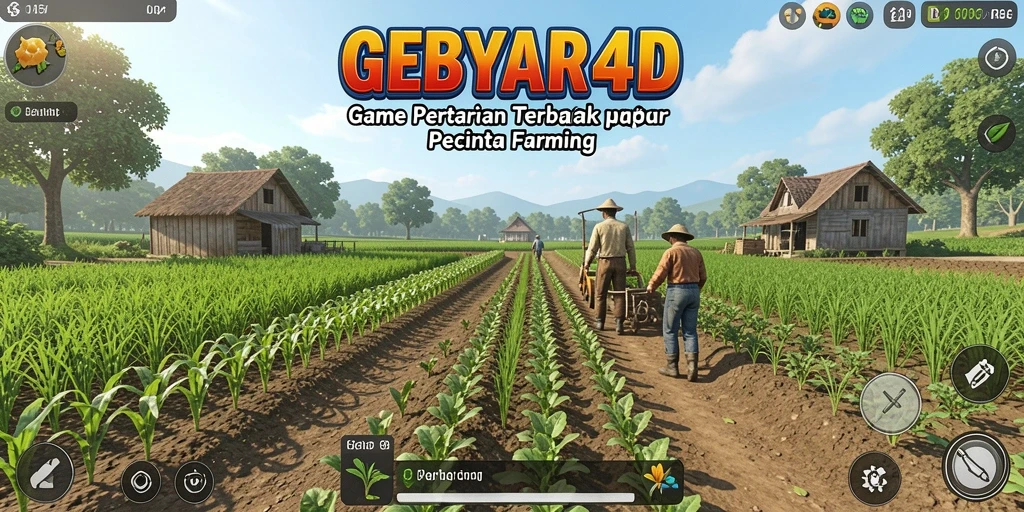 Tangkapan layar GEBYAR4D menampilkan gameplay bertani yang memikat dengan lahan subur.
