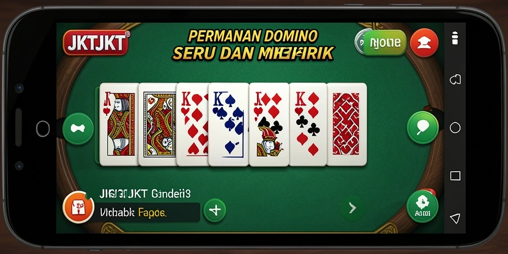 Screenshot JKTJKT menampilkan pengalaman bermain Domino yang menarik.