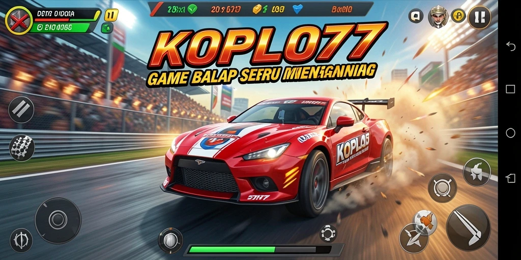 Screenshot KOPLO77 menampilkan serunya aksi balap di lintasan.