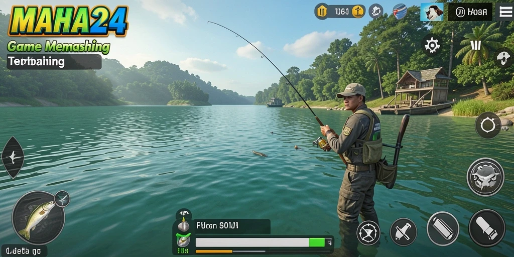 Tangkapan ikan yang menakjubkan dalam gameplay MAHA24.