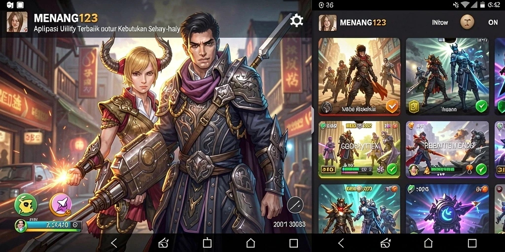 Screenshot MENANG123 menunjukkan antarmuka sederhana dan fungsional.
