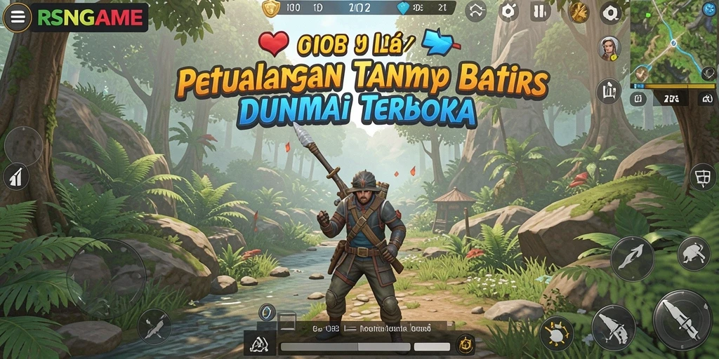Screenshot menampilkan petualangan mendebarkan di dunia terbuka RSNGAME.