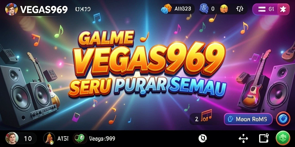 Screenshot gameplay VEGAS969 yang menunjukkan suasana bermain musik.