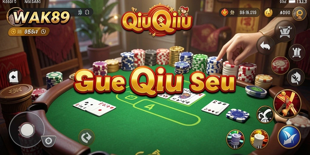 Tampilan gameplay QiuQiu yang seru di WAK89.